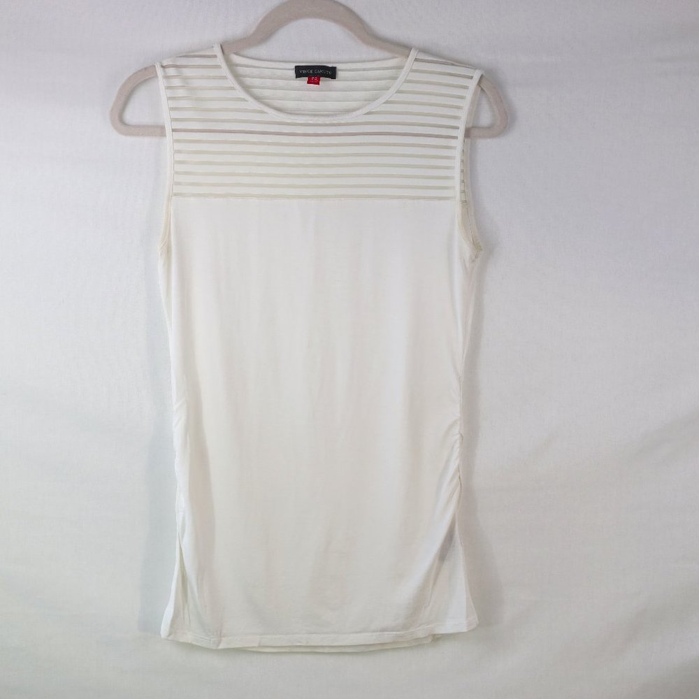 Vince Camuto White Sleeveless Blouse